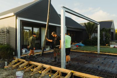 Mangawhai Heads outdoor renovation — deck & landscaping