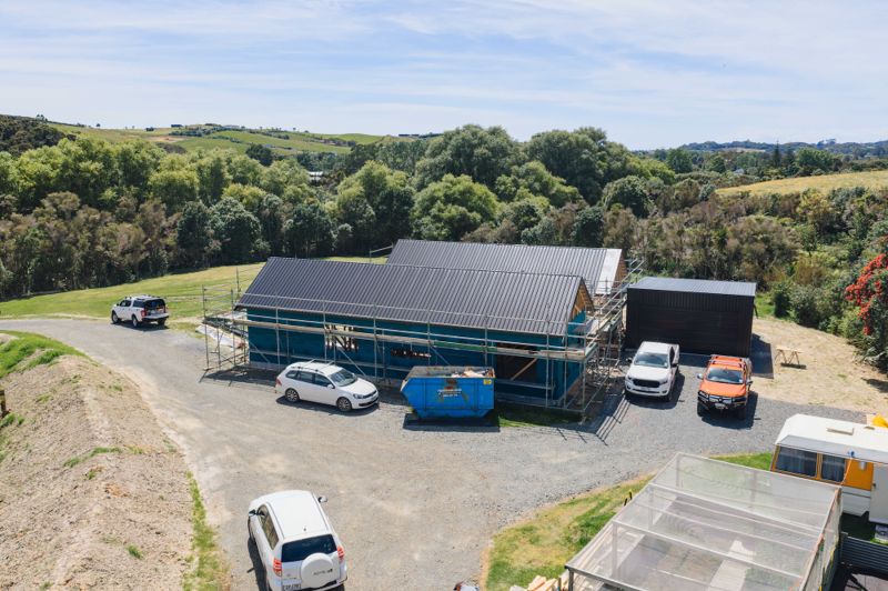 Family home build — drone progress shot