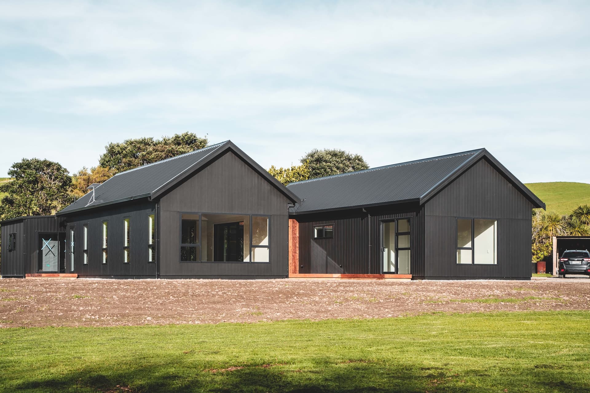 King Road Project - barn-style rural Mangawhai home exterior